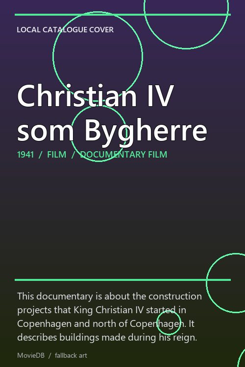 Christian IV som Bygherre poster
