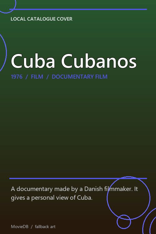 Cuba Cubanos poster