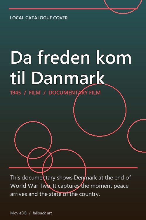 Da freden kom til Danmark poster