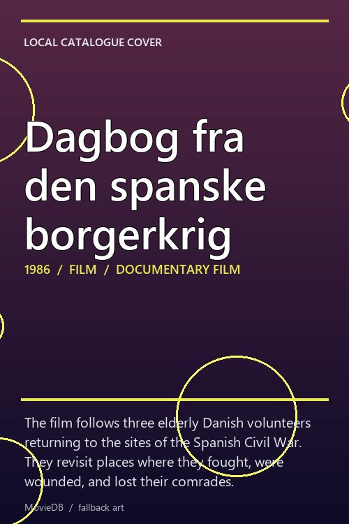 Dagbog fra den spanske borgerkrig poster