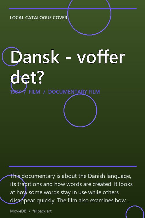 Dansk - voffer det? poster