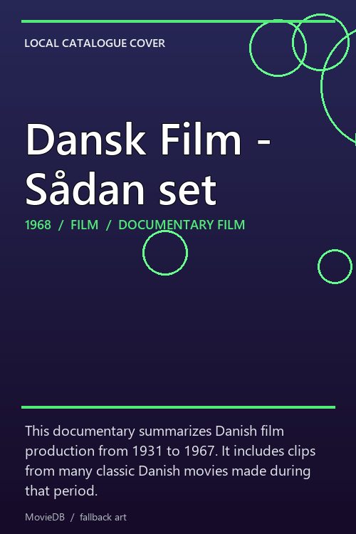 Dansk Film - Sådan set poster