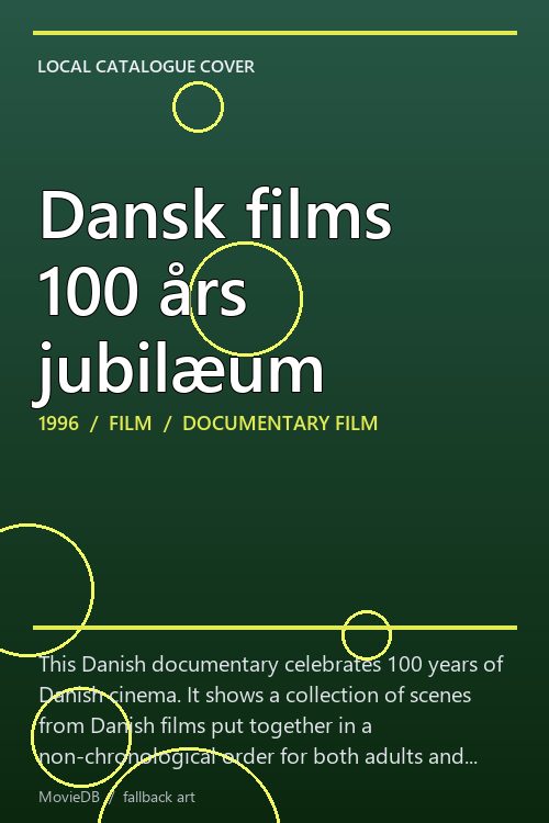 Dansk films 100 års jubilæum poster