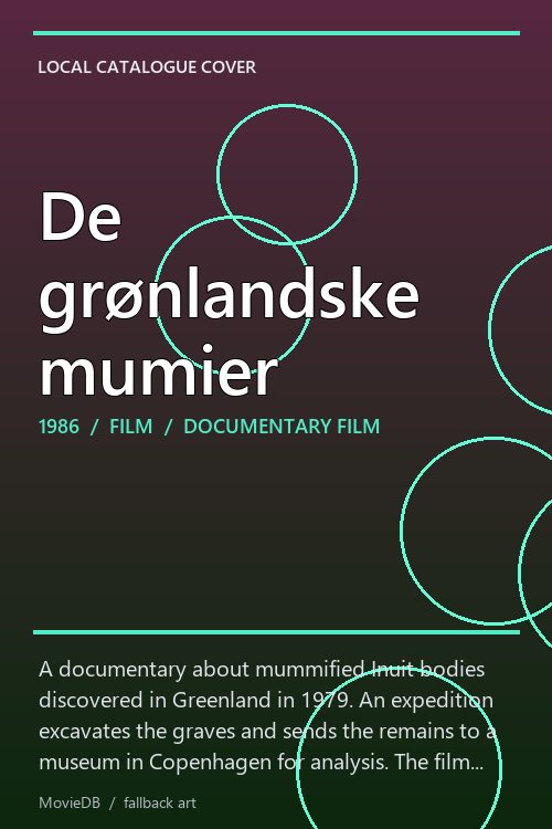 De grønlandske mumier poster