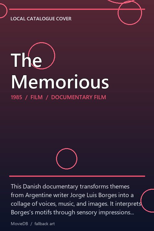 The Memorious poster