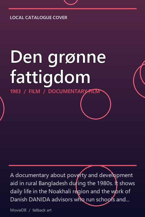 Den grønne fattigdom poster