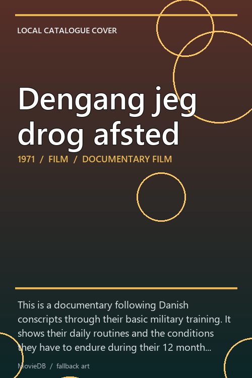 Dengang jeg drog afsted poster