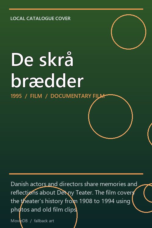 De skrå brædder poster