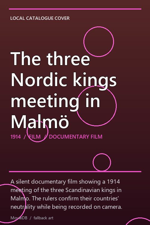 The three Nordic kings meeting in Malmö poster