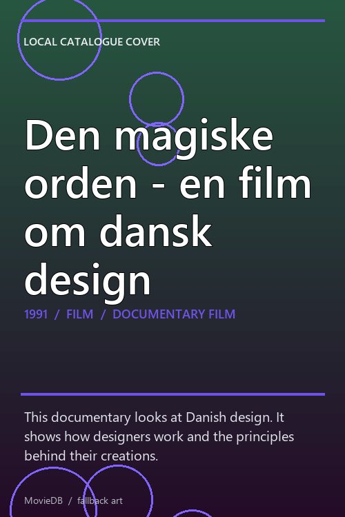 Den magiske orden - en film om dansk design poster