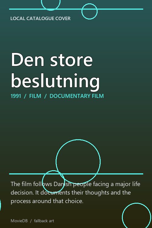 Den store beslutning poster