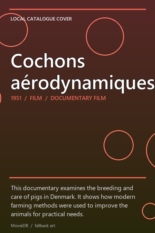 Cochons aérodynamiques poster