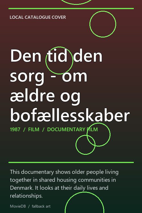 Den tid den sorg - om ældre og bofællesskaber poster
