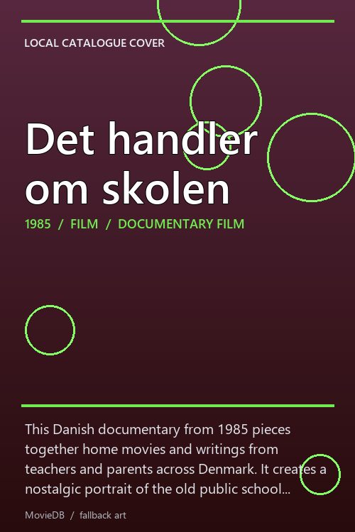 Det handler om skolen poster