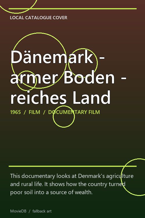 Dänemark - armer Boden - reiches Land poster