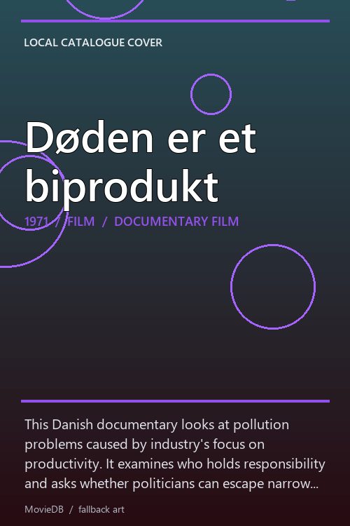 Døden er et biprodukt poster