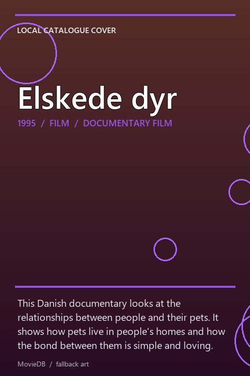 Elskede dyr poster