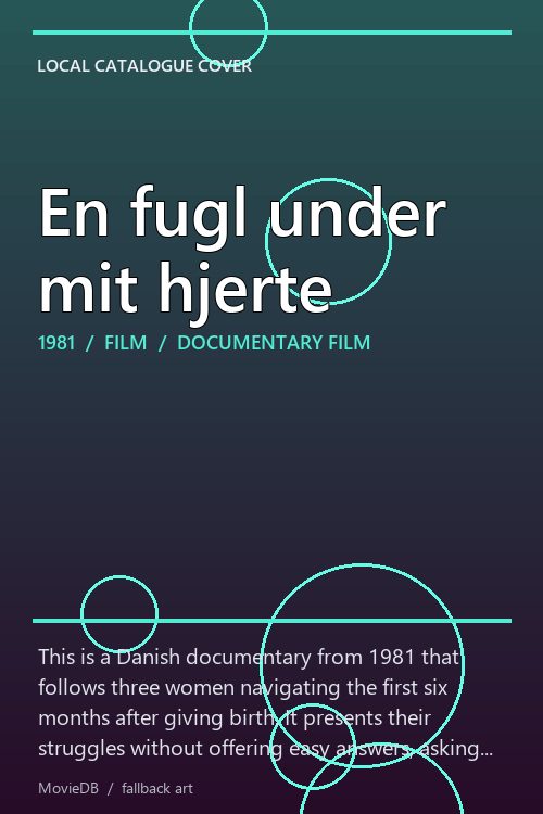 En fugl under mit hjerte poster
