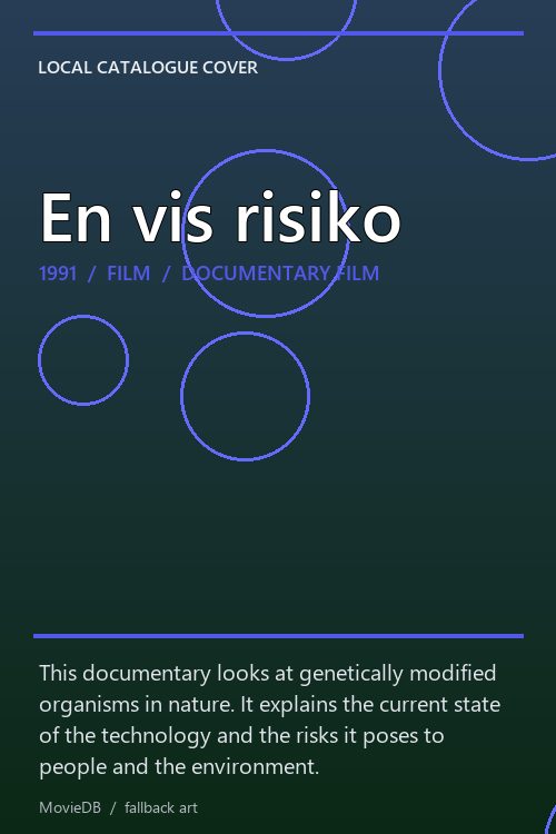 En vis risiko poster