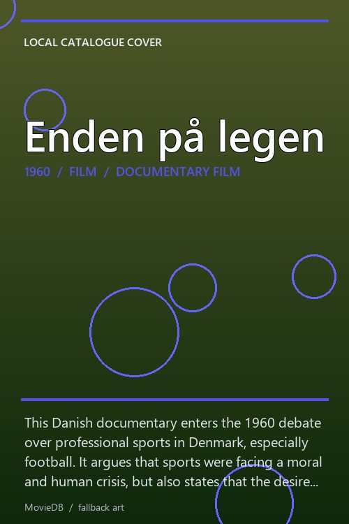 Enden på legen poster