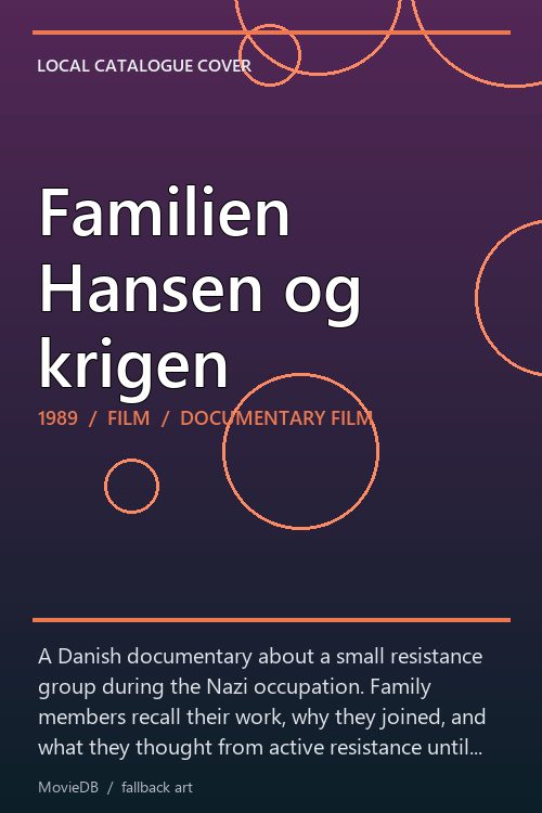 Familien Hansen og krigen poster