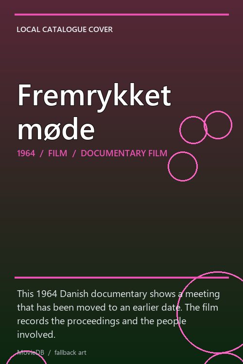 Fremrykket møde poster