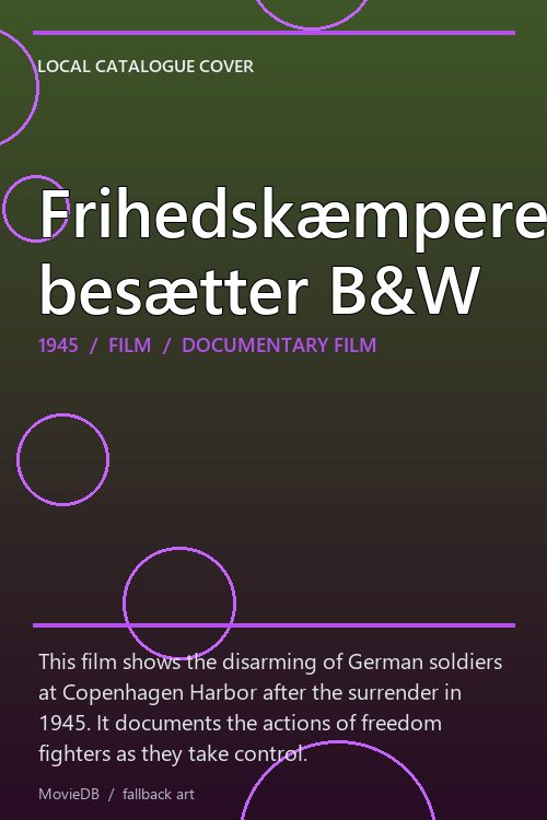 Frihedskæmpere besætter B&W poster