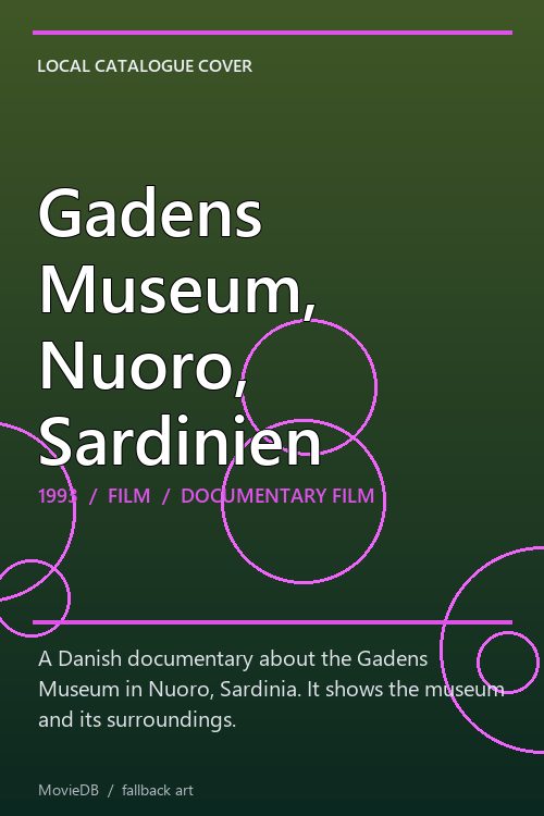 Gadens Museum, Nuoro, Sardinien poster