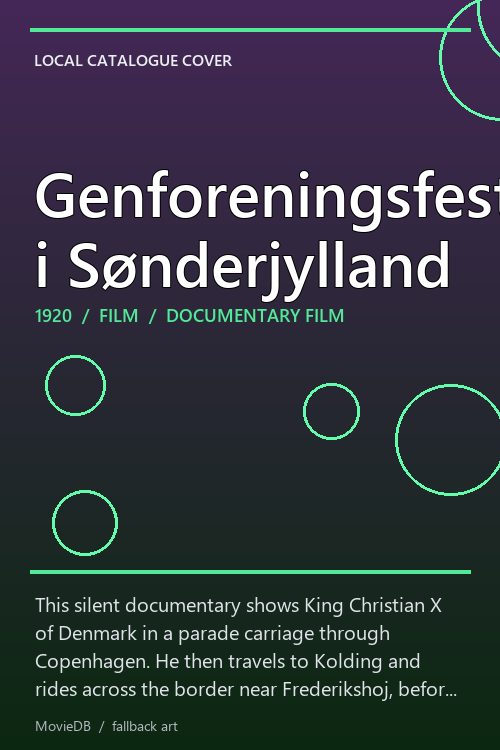Genforeningsfestlighederne i Sønderjylland poster