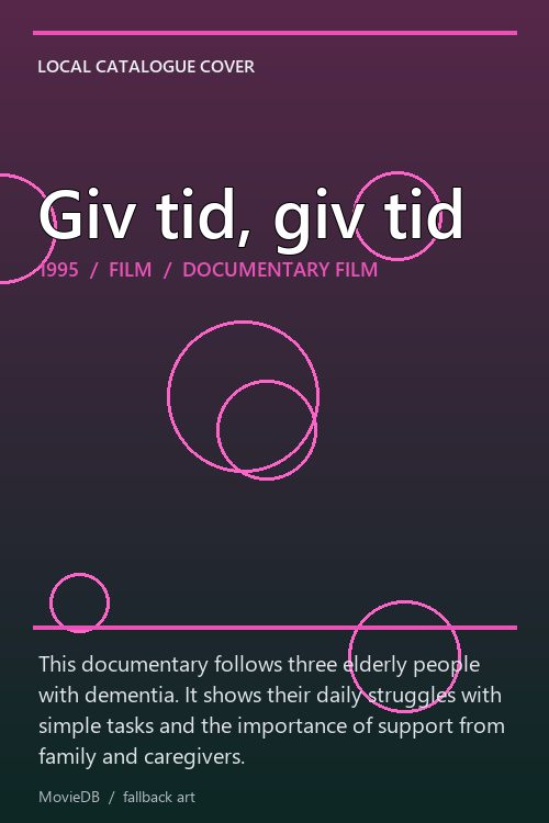 Giv tid, giv tid poster