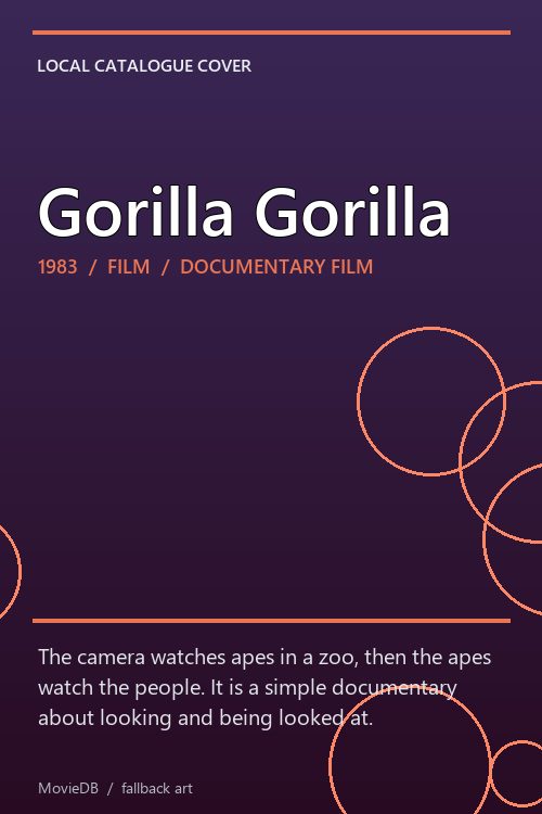 Gorilla Gorilla poster