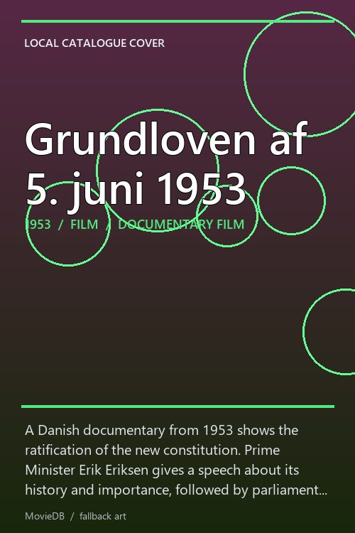 Grundloven af 5. juni 1953 poster