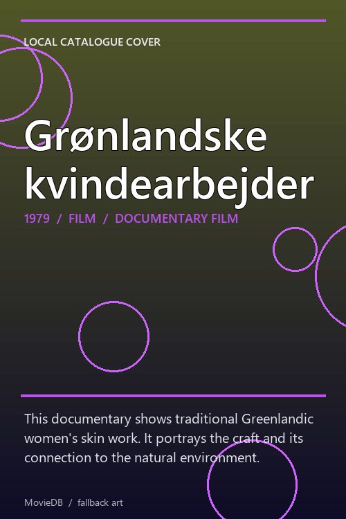 Grønlandske kvindearbejder poster