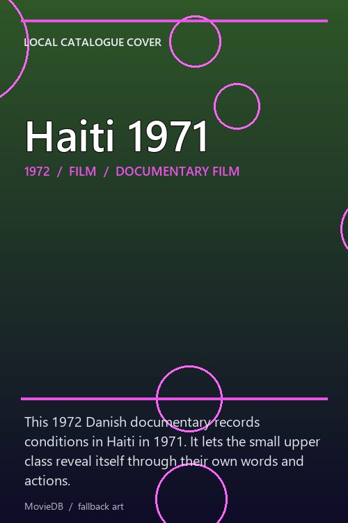 Haiti 1971 poster