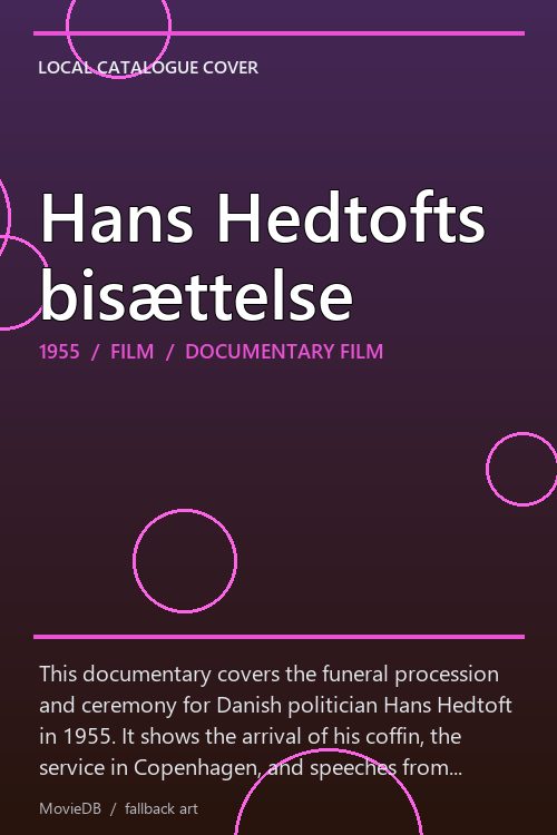 Hans Hedtofts bisættelse poster