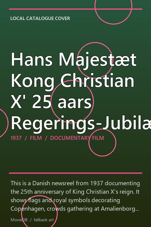 Hans Majestæt Kong Christian X' 25 aars Regerings-Jubilæum poster