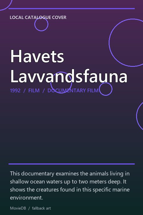 Havets Lavvandsfauna poster
