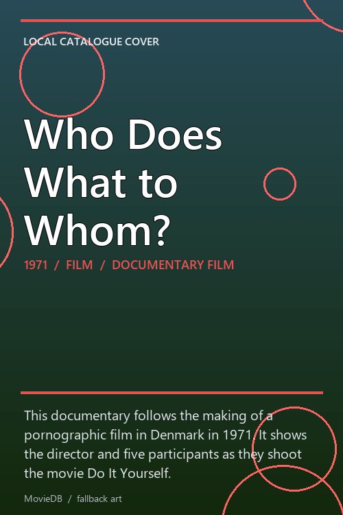 Who Does What to Whom? poster