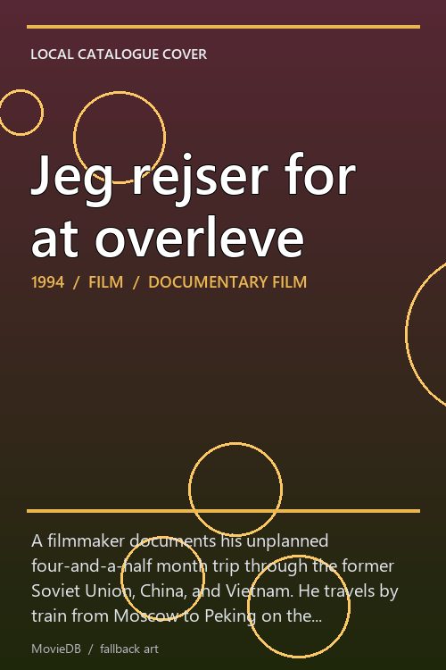 Jeg rejser for at overleve poster