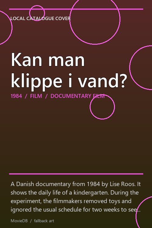 Kan man klippe i vand? poster