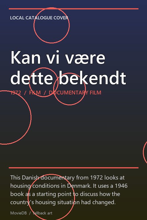 Kan vi være dette bekendt poster