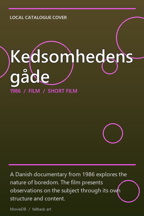 Kedsomhedens gåde poster