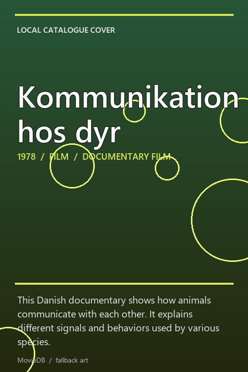 Kommunikation hos dyr poster