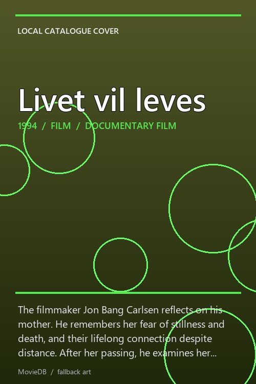 Livet vil leves poster