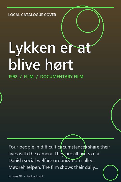 Lykken er at blive hørt poster