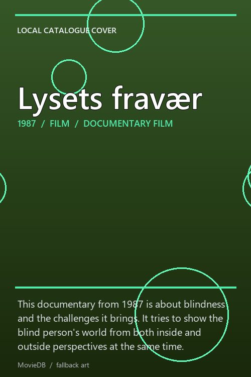Lysets fravær poster