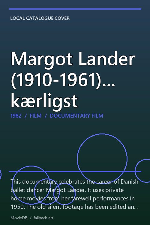 Margot Lander (1910-1961)... kærligst poster