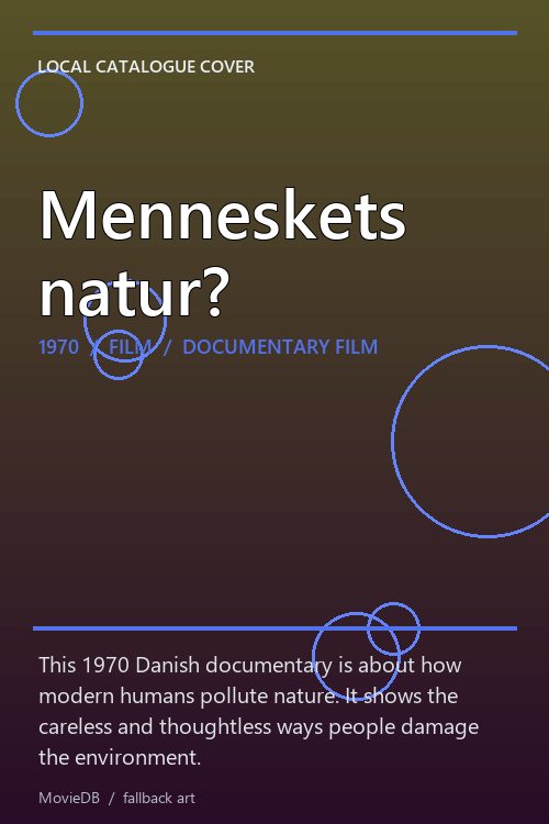 Menneskets natur? poster