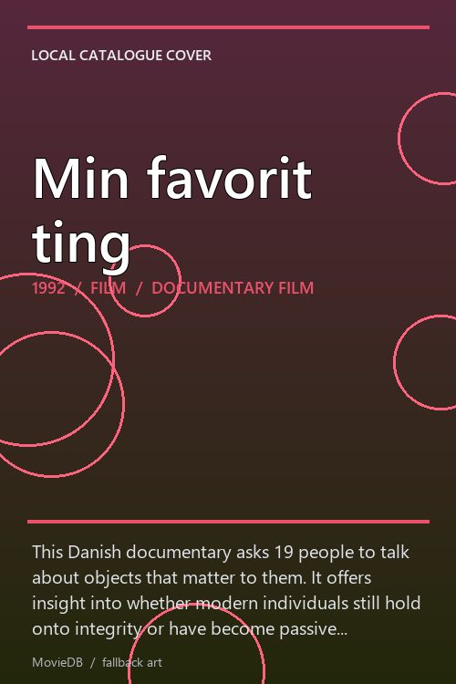 Min favorit ting poster
