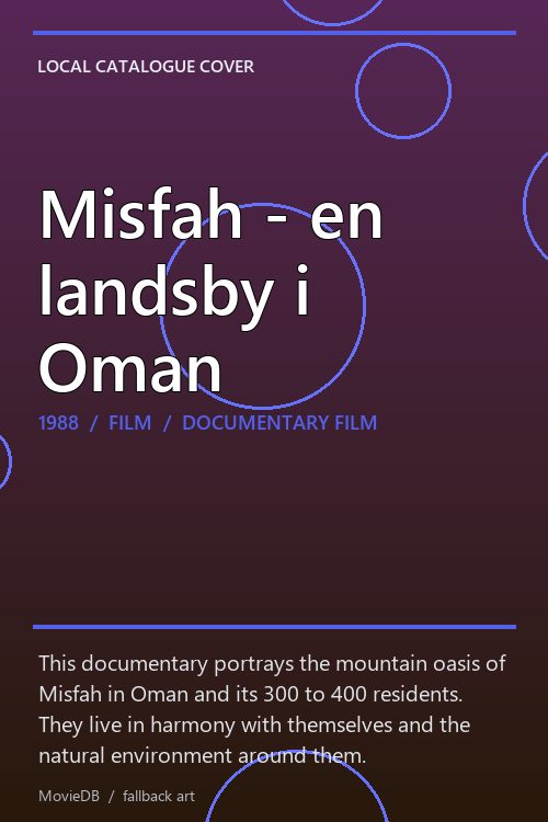Misfah - en landsby i Oman poster